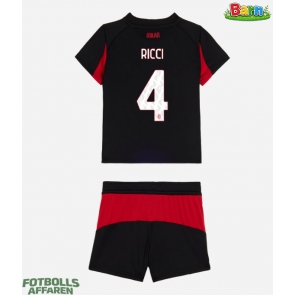 AC Milan Samuele Ricci #4 Hemmaställ Barn 2025-26 Kortärmad (+ Korta byxor)